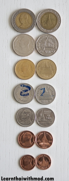 50 Satang 1 6 Different Pcs New Thai Thailand King Coin Set 25 10 Baht 5 2 